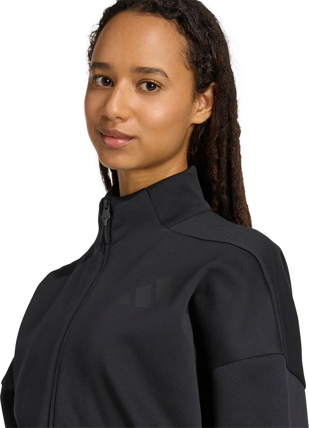 アディダス adidas adidas Z.N.E.トラックトップ レディース 女性 ウィメンズ ジャケット 上着 羽織 ジャージ ルーズフィット トップス 移動着 着替え 部活 KKK34 JW7778 ブラック LLC-HASEGAWATOSO_COM