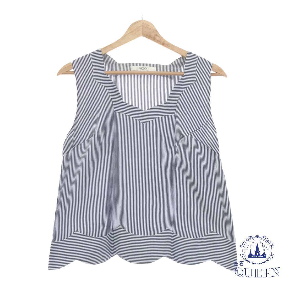 ☆新品未使用 VICKY ビッキー ブラウス シャツ ノースリーブ サイズ2☆ ☆美品☆ VICKY ビッキー トップス シャツ ブラウス ノースリーブ U