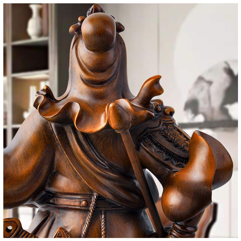 関羽像 関羽雲長 三国志 武士像 置物 オブジェ 縁起物 風水 幸運 開運