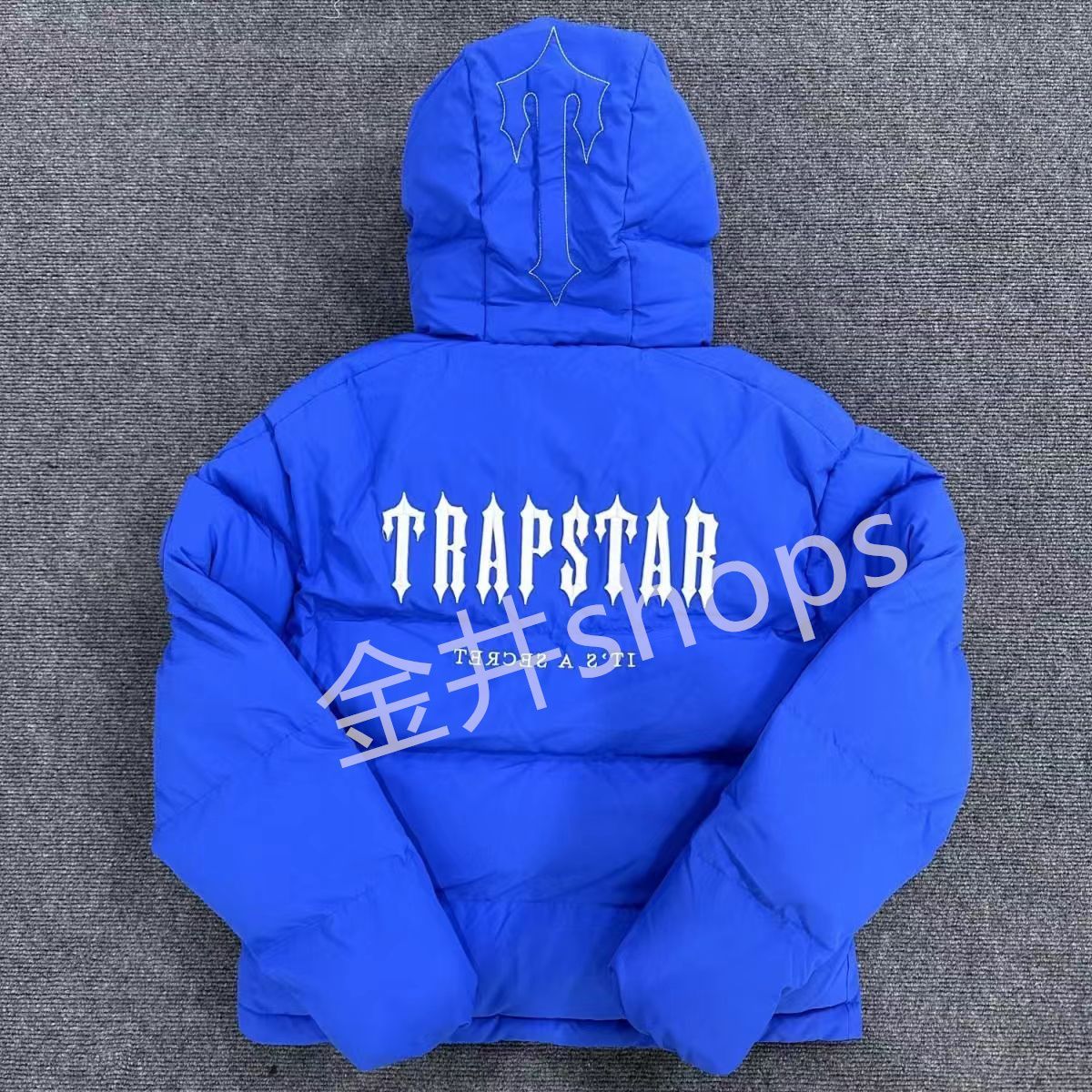 新品Trapstar トラップスター フード付きダウンコート ジャケット 冬 メンズ レディース あたたかい プルオーバー アルファベット刺繍#ブルー  - メルカリ