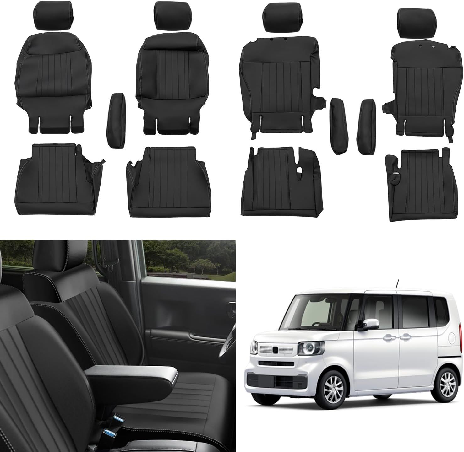 ホンダ 新型N-BOX JF5 JF6 シートカバー 4人乗り用 カーシート
