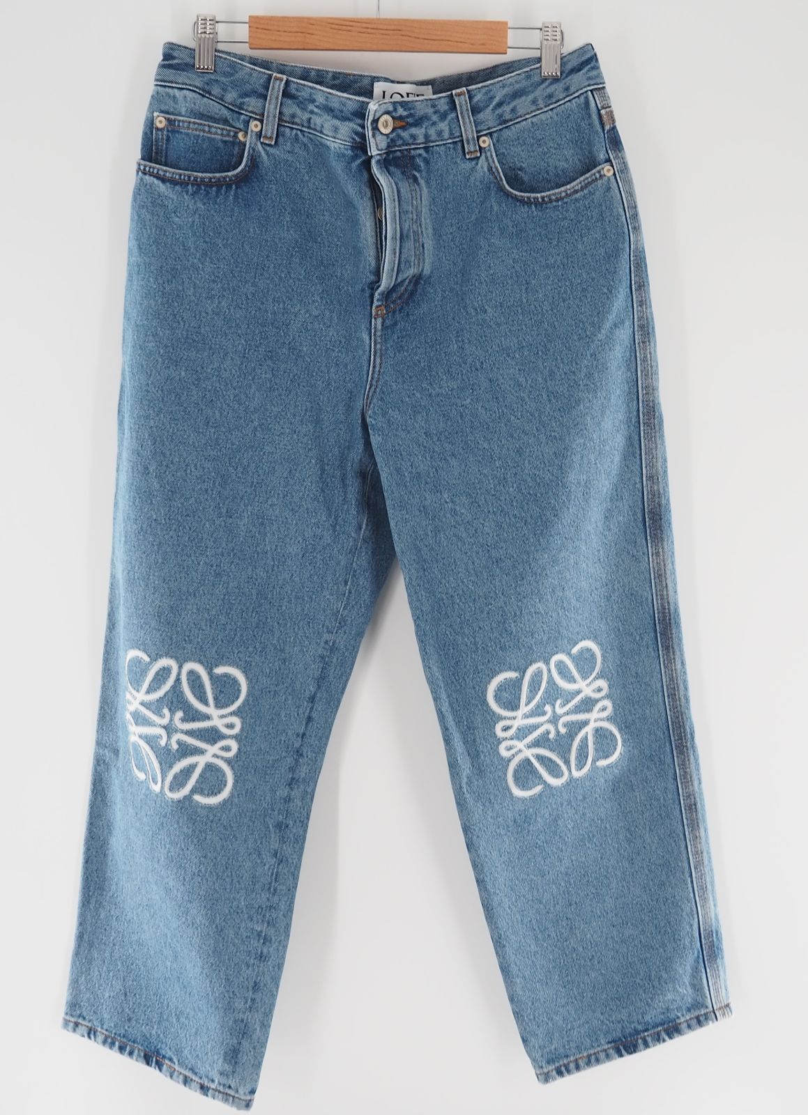 loewe ロエベ　デニム　クロップド丈　アナグラム　パンツ　ロゴ LOEWE ロエベ ジーンズ ANAGRAM CROPPED アナグラム クロップド
