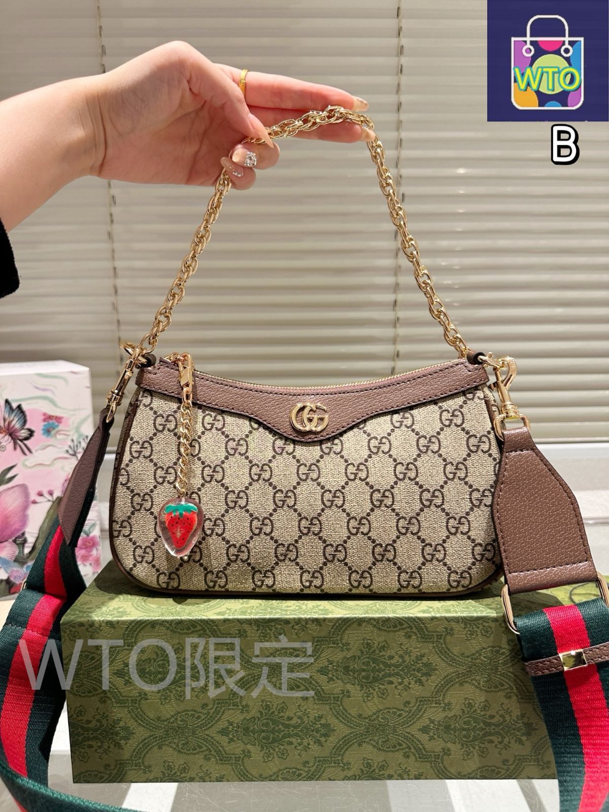 今日 Gucci 2025 年 Ophidia レトロダブル G キャンバス スモール アームピットバッグ-WTO輸入