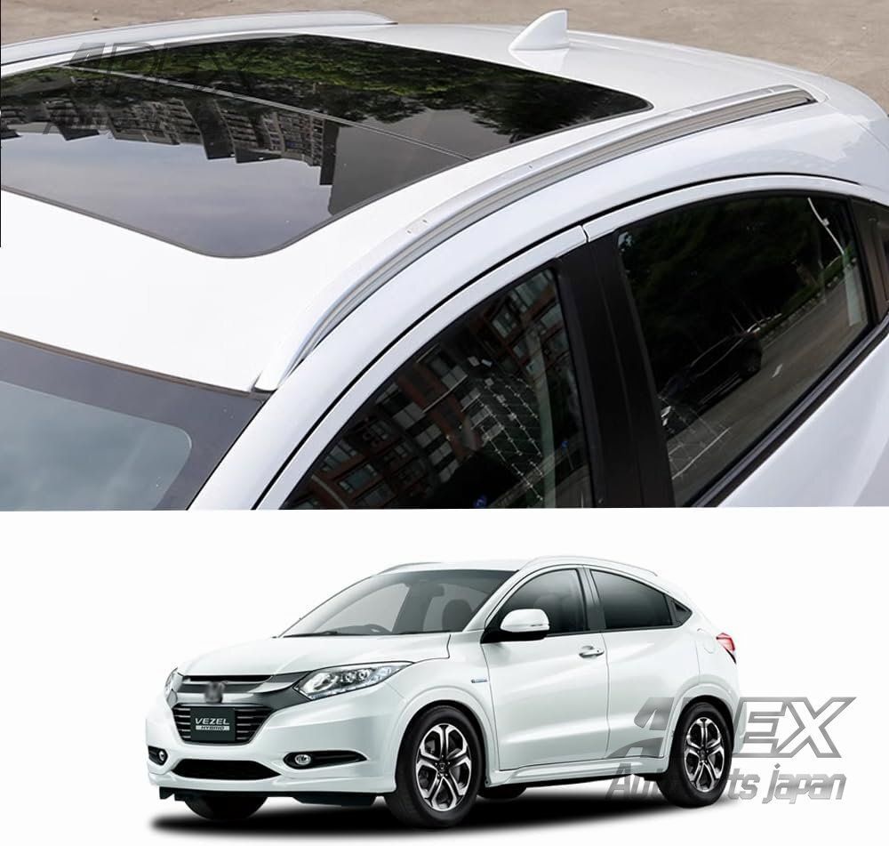 ホンダヴェゼル ルーフバー　クロスバー　ルーフキャリア 車のルーフラッククロスバー 4 個フィットルーフレールラッククロス
