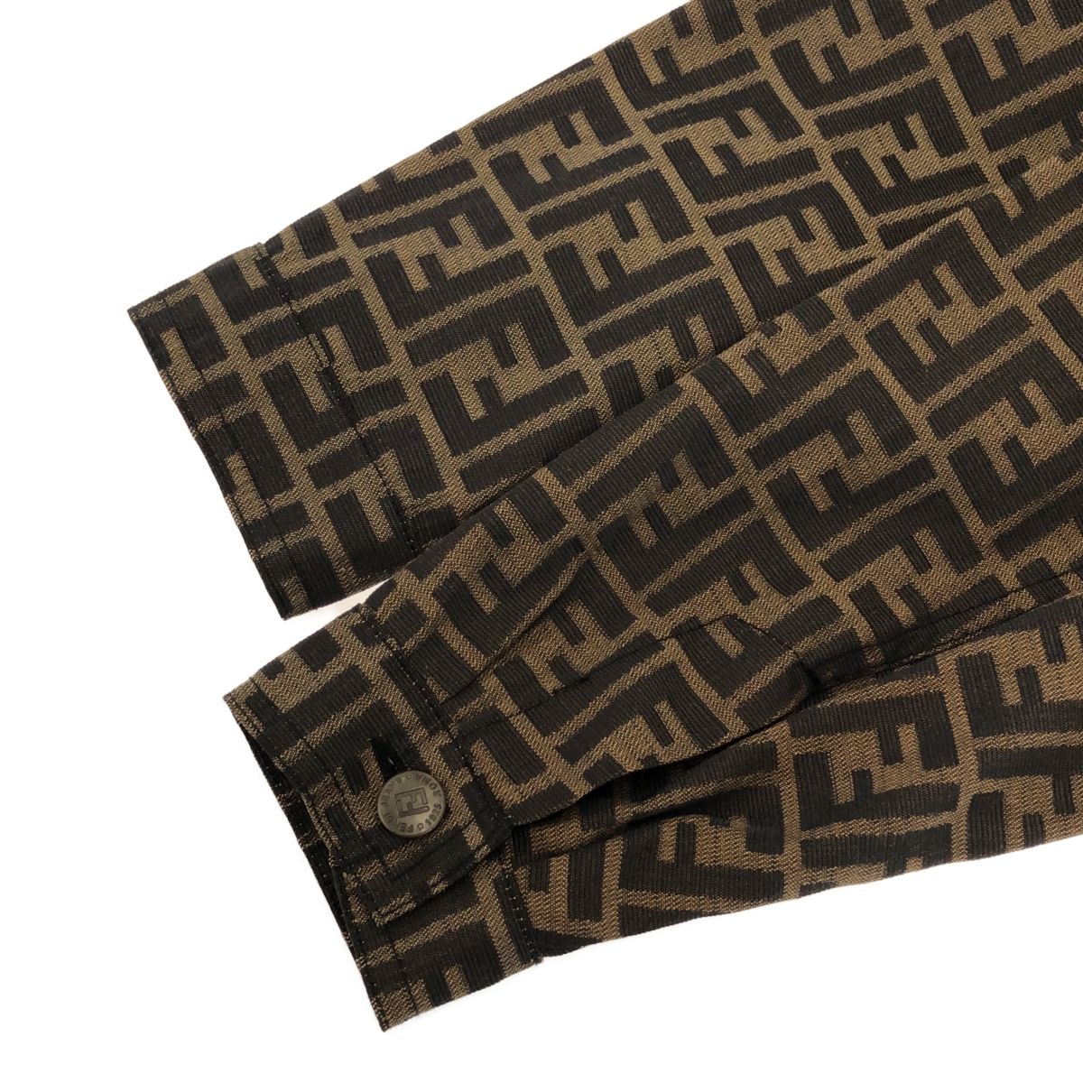 フェンディ FENDI ジャケット 洋服 ズッカ柄 ベージュ 40 26 36