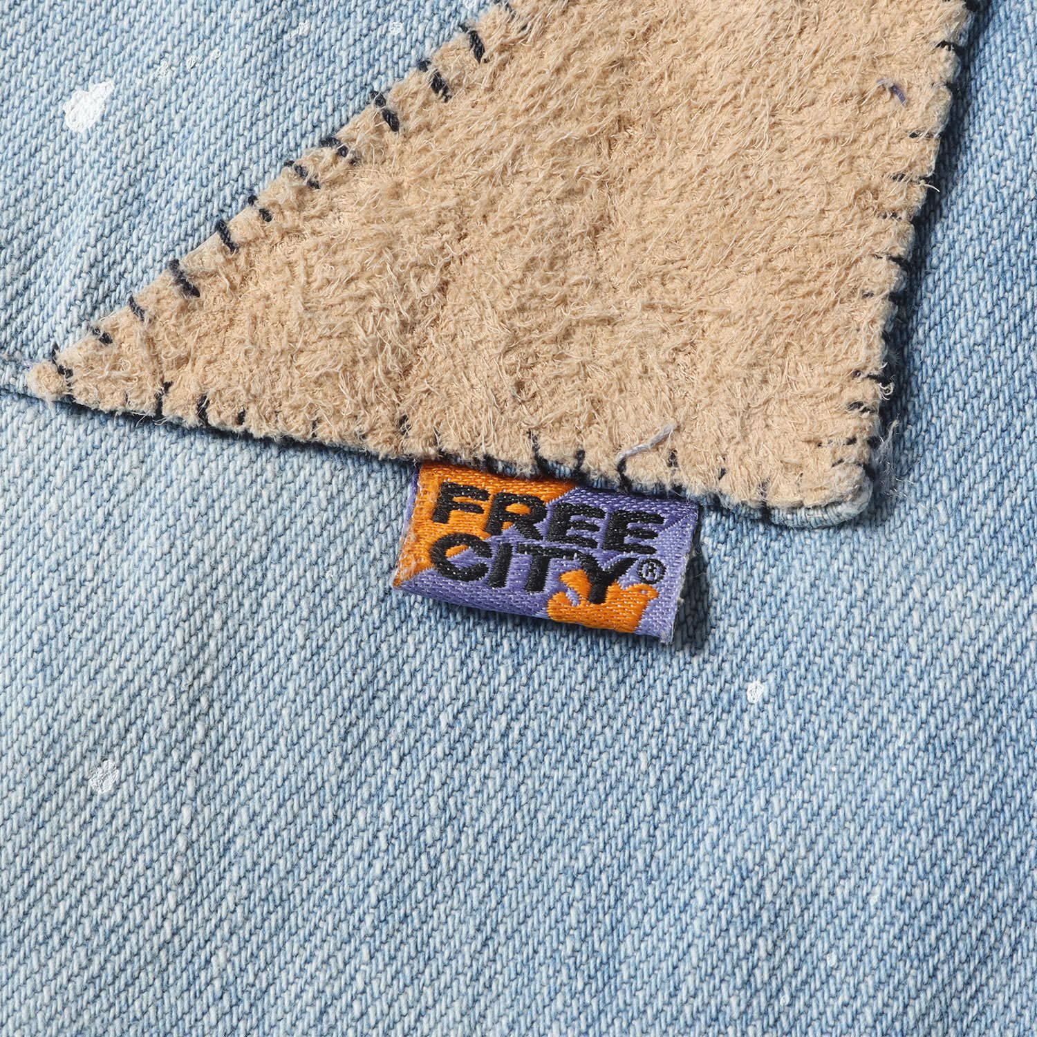 FREE CITY フリーシティ パンツ サイズ:3 ペイント ヴィンテージ 加工 