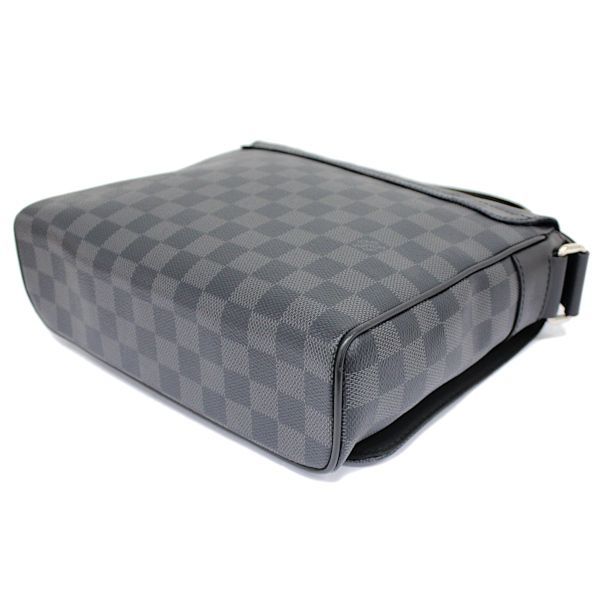 LOUIS VUITTON◇PDJ_ダミエ・アンフィニ_BLK/レザー/BLK/N41248