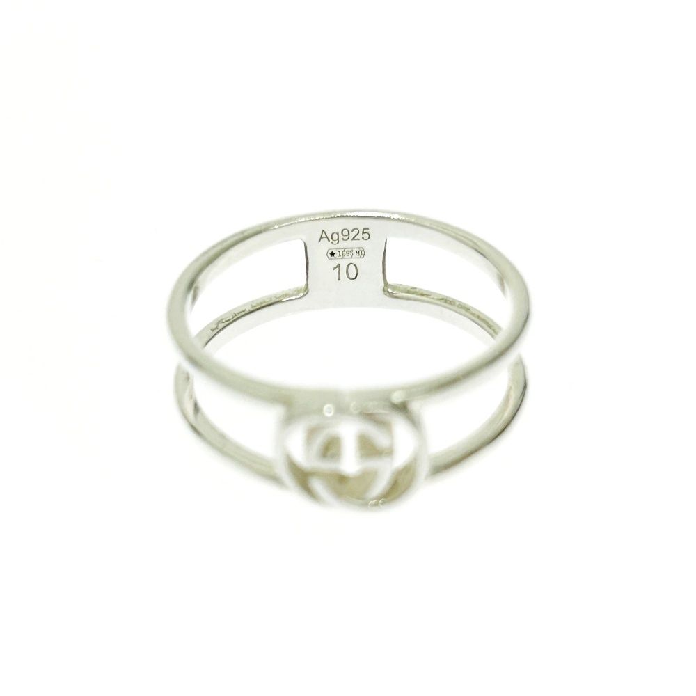 中古】【箱付き】 GUCCI グッチ シルバー スリム オープンバンド