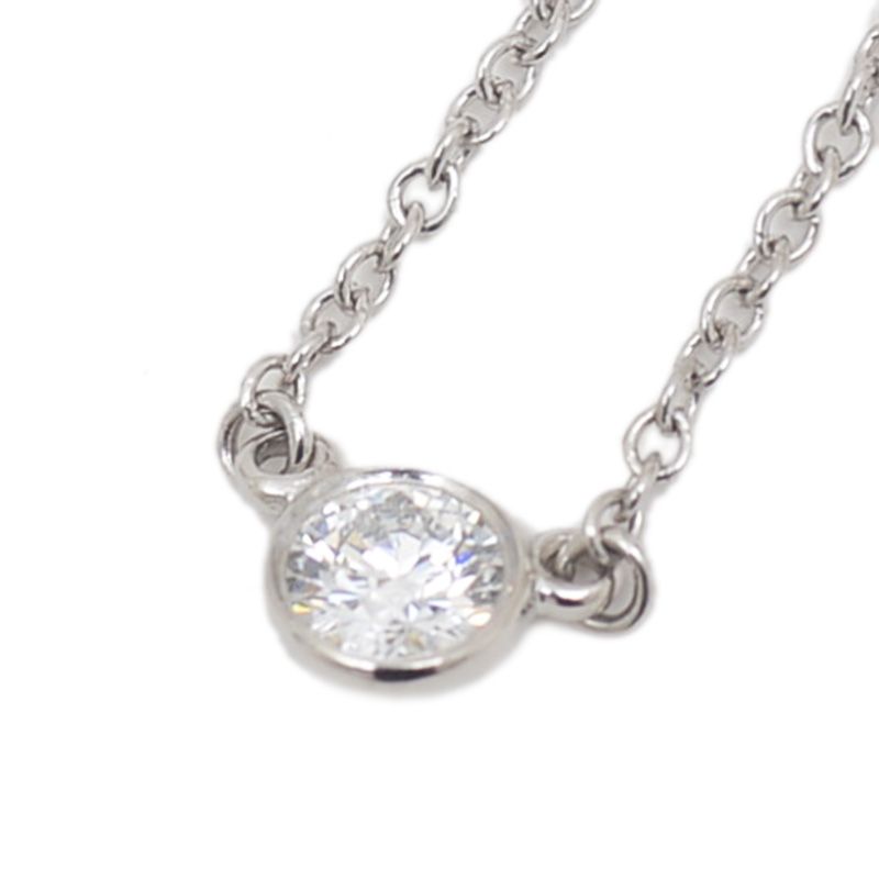 ティファニー ダイヤ ネックレス 0.14ct程 バイザヤード Pt950 TIFFANY&Co.】ティファニー バイザヤード ネックレス 約0.14ct