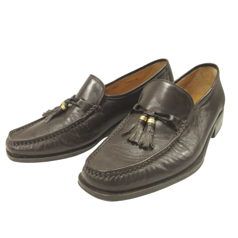 BALLY ブラックレザー ローファー タッセル付き 良品 BALLY バリー タッセル ローファー ドレス シューズ 革靴