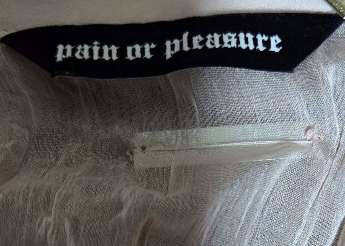  PAIN OR PLEASURE MEMORY SHIRRING SHIRT pink 長袖 シャツ ブラウス