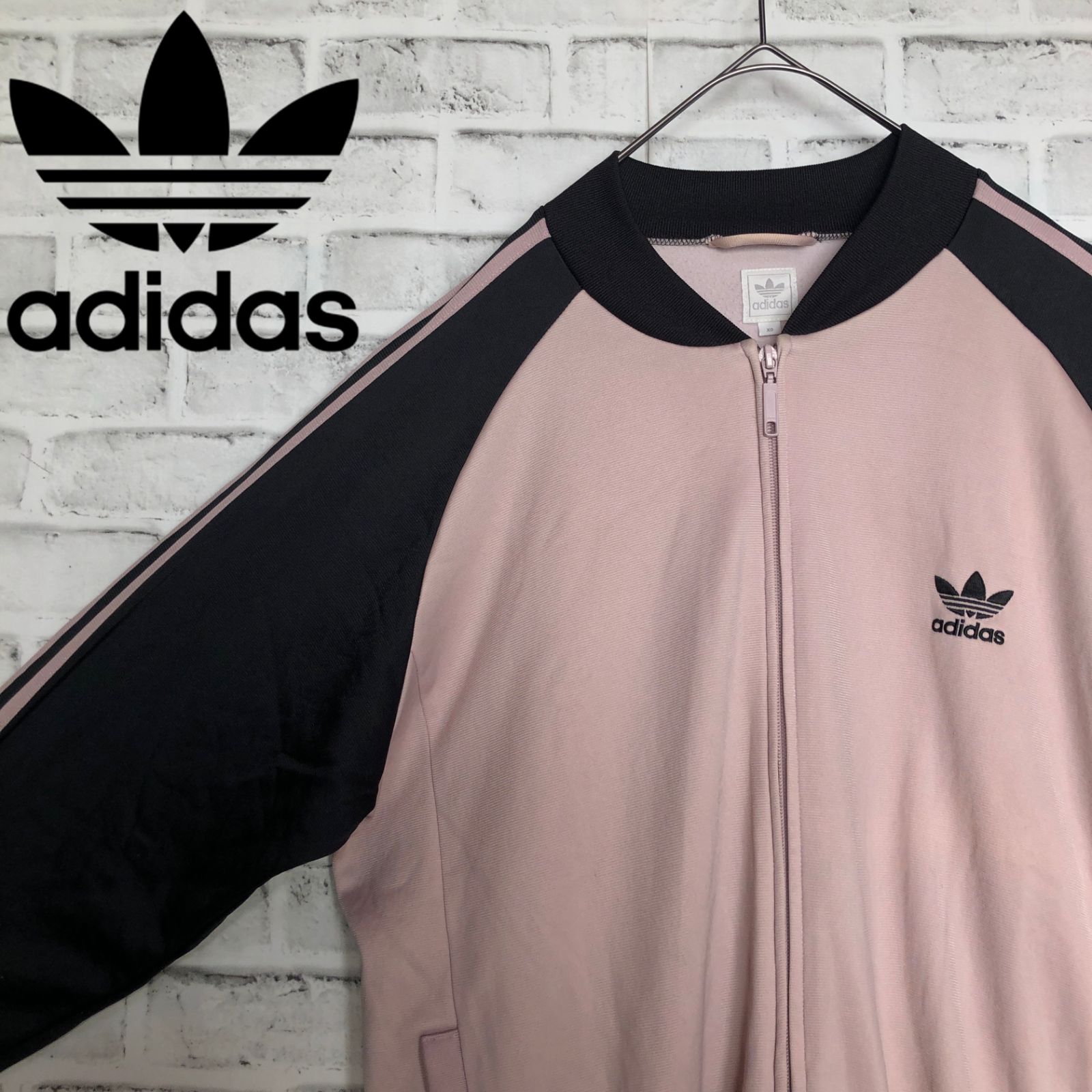 希少XLピンク黒⭐️ビームス別注 adidas トラックジャケット/ジャージ 