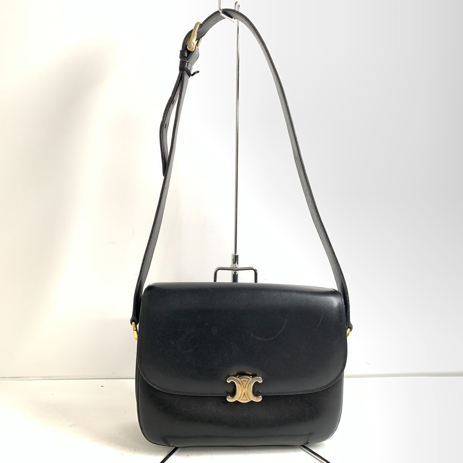 f001 C4 レア CELINE セリーヌ トリオンフ レザー ショルダー