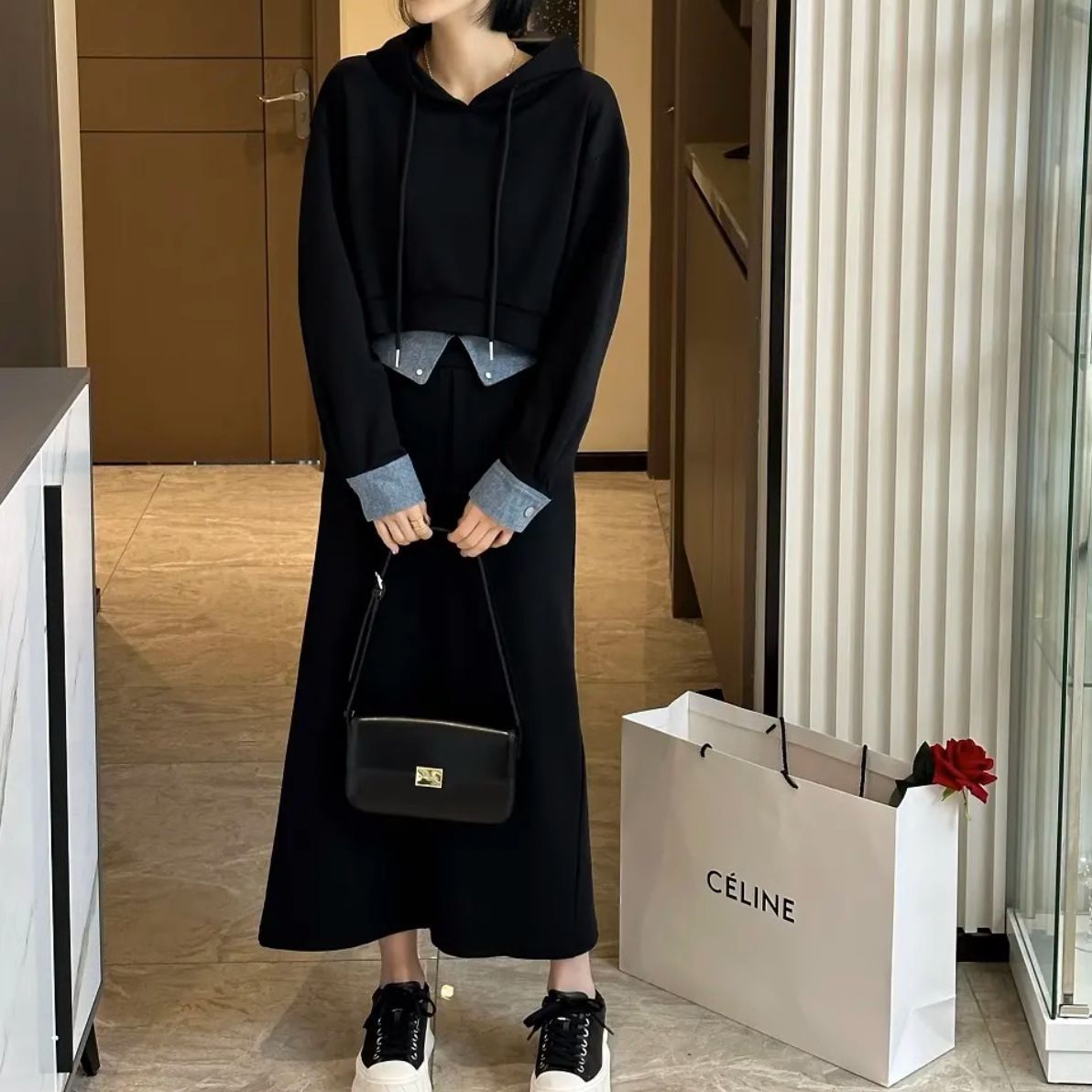 セットアップ レディース スカート スリット 上下セット パーカー