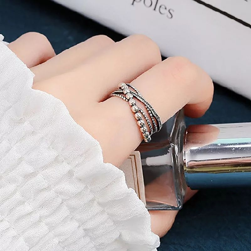 格安新品 シルバーリング指輪セット韓国オルチャンフリーサイズ