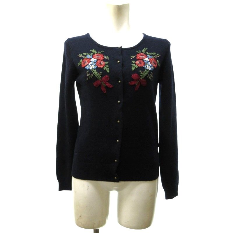 超激安 ロイスクレヨン ニット カシミヤ混 花モチーフ CRAYON Lois トップス