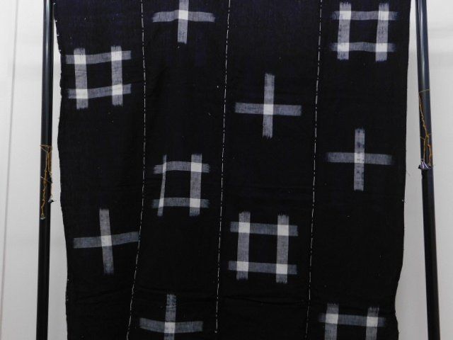 楽布特選〕P21028 昔の絵絣木綿4巾 クリアランス オークション k 古布