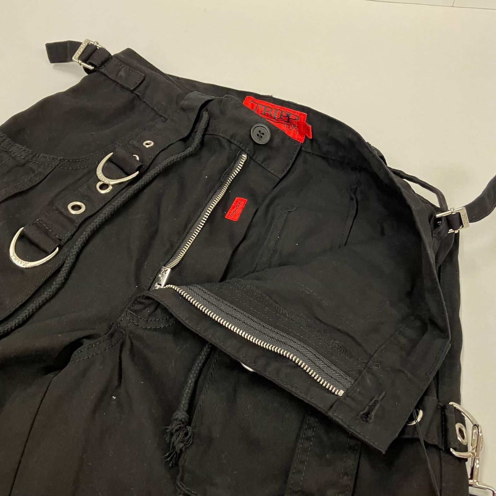  カーゴパンツ TRIPP NYC X STRAP ZIP OFF PANT AF 7144 M ブラック サイズ XS 107 その他 メンズ