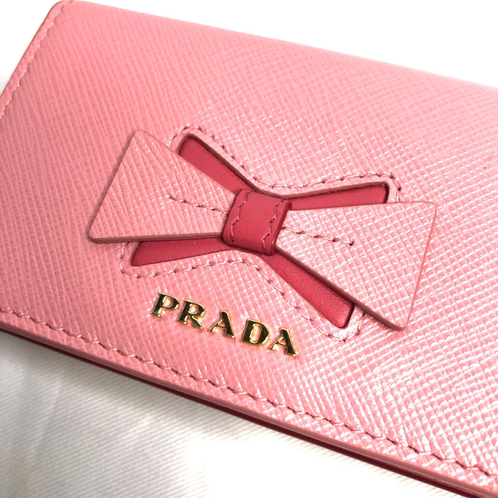 ⭐超美品⭐PRADA プラダ カードケース 名刺入れ リボンモチーフ 
