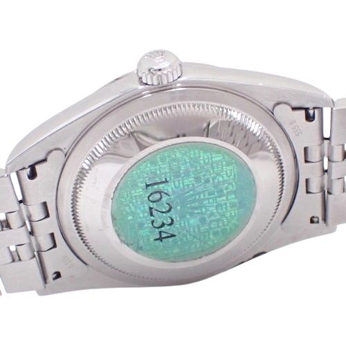 ロレックス デイトジャスト 自動巻き 腕時計 ダイヤ 10PD ステンレススチール SS シルバー Y番(2002年) 2004年1月購入 16234G メンズ 40802076857【アラモード】