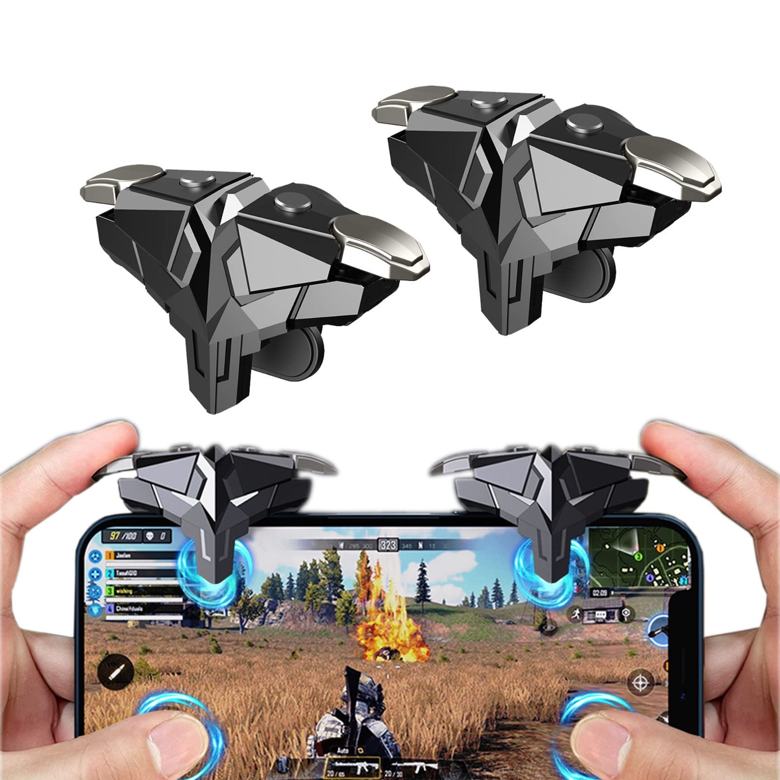 高感度 クリック感 ジョイスティック パッド 射撃ボタン スマホゲーム 最新型 高速反応 超究極体 左右兼用 金属製 連続射撃 フォートナイト 電源ボタンと干渉しない codモバイル 無段階調整 