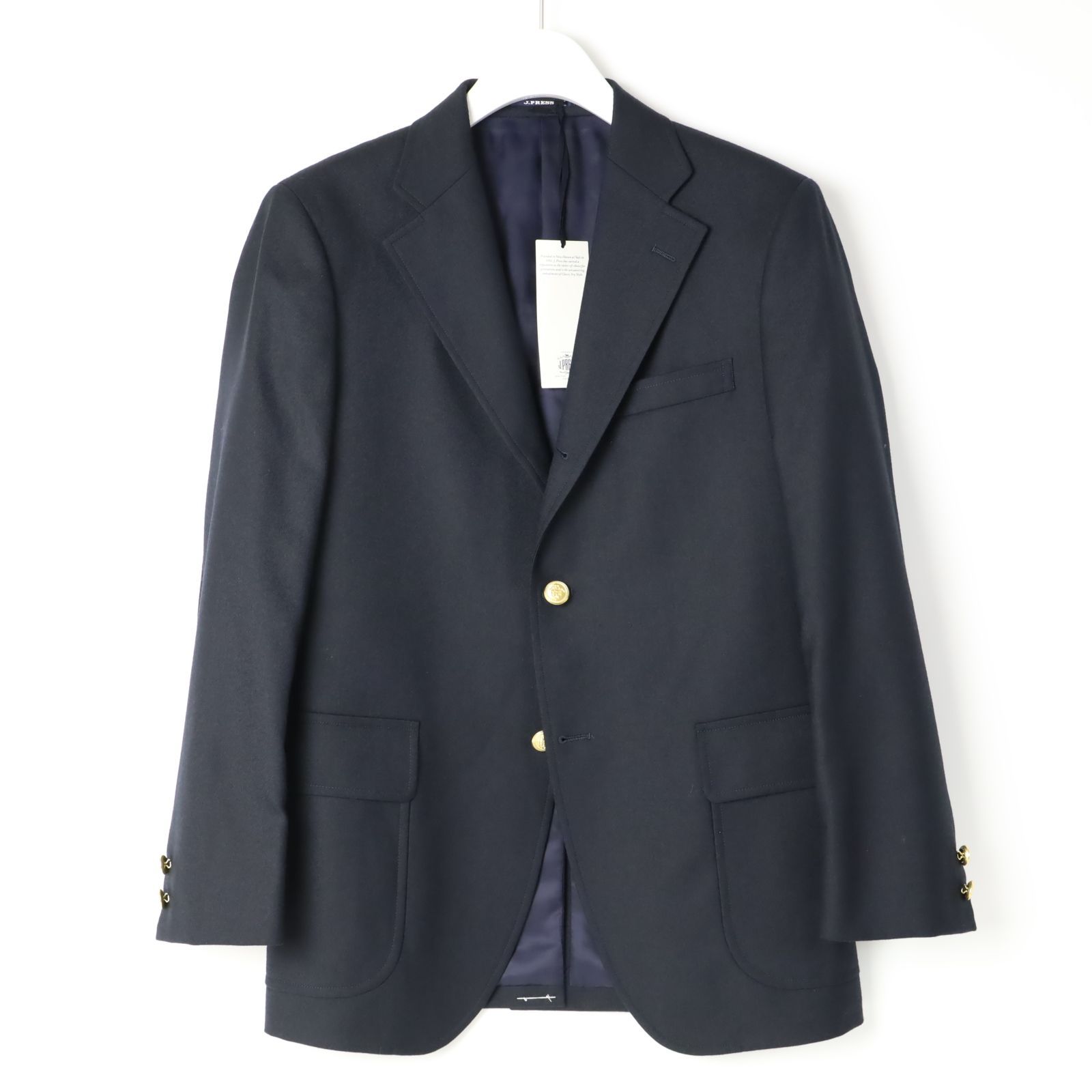 新品 J.PRESS ジェイプレス 定番 ペピンメリノサキソニー 紺ブレザー