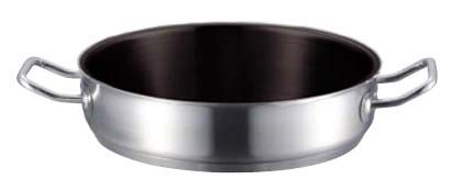 【新品】18-8（ステンレス） プロシェフ 外輪鍋 IH 蓋無 テフロン 24cm