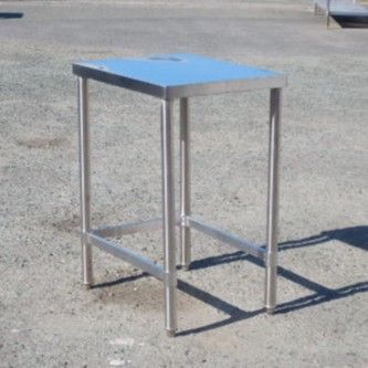 3 業務用 ステンレス 作業台 W45 D60 H80cm 厨房 パイプ脚 3方枠 