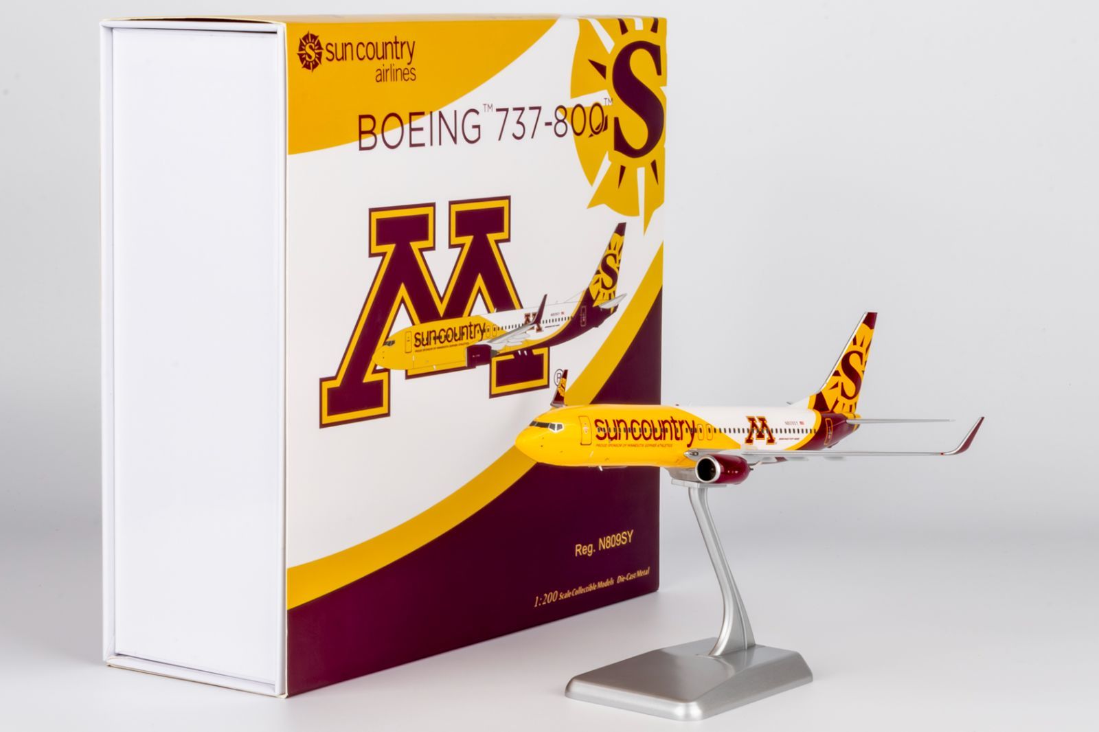 送料無料も! NGmodel サンカントリー航空 737-800 w N809SY 1 200 08049 茶色がかった