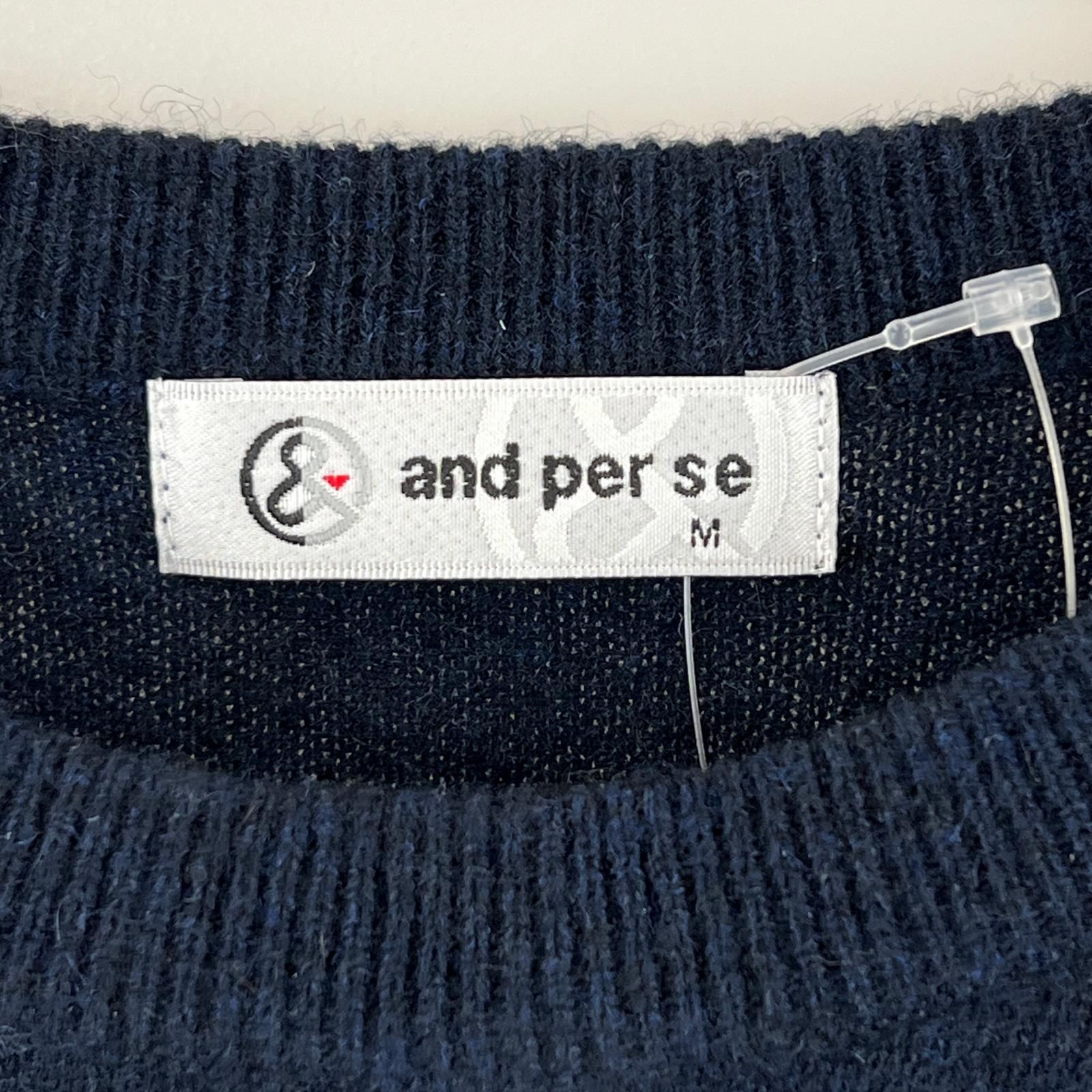 美品 Ampasy アンパスィ ブランドロゴ 秋冬 AW 長袖ニット カシミヤ