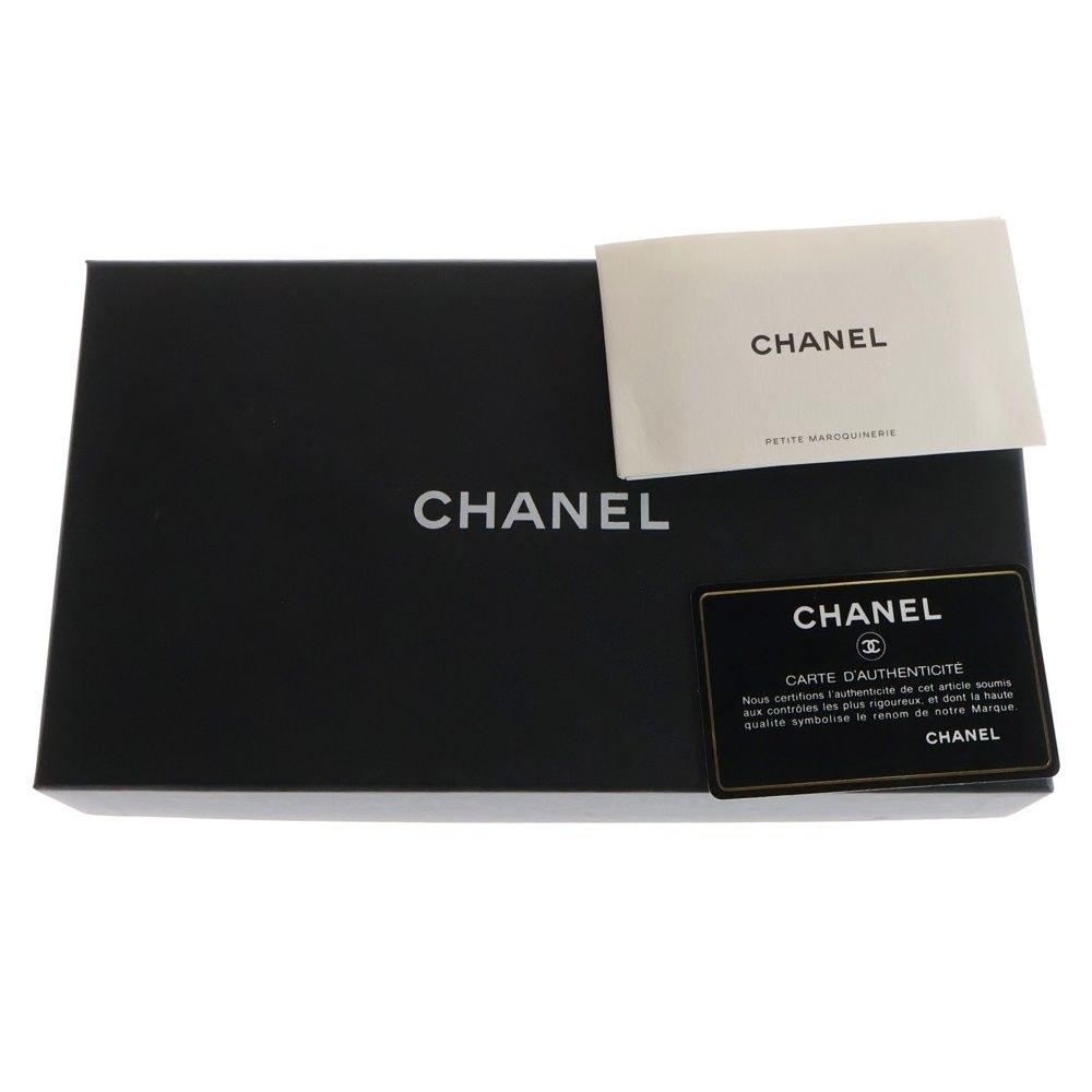 【美品/箱付】CHANEL ラムスキン ココマーク がま口ロングウォレット CHANEL シャネル 長財布 ロングウォレット ラウンドファスナー