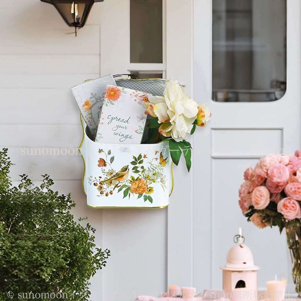 鳥 ポスト おしゃれ 郵便受け お洒落 鉄 8-14 雑貨 黄色 庭の装飾 鉄素材 ガーデン バード ガーデンインテリア ガーデンオブジェ ホワイト インテリア ガーデン雑貨 ガーデニング ヴィンテージ調