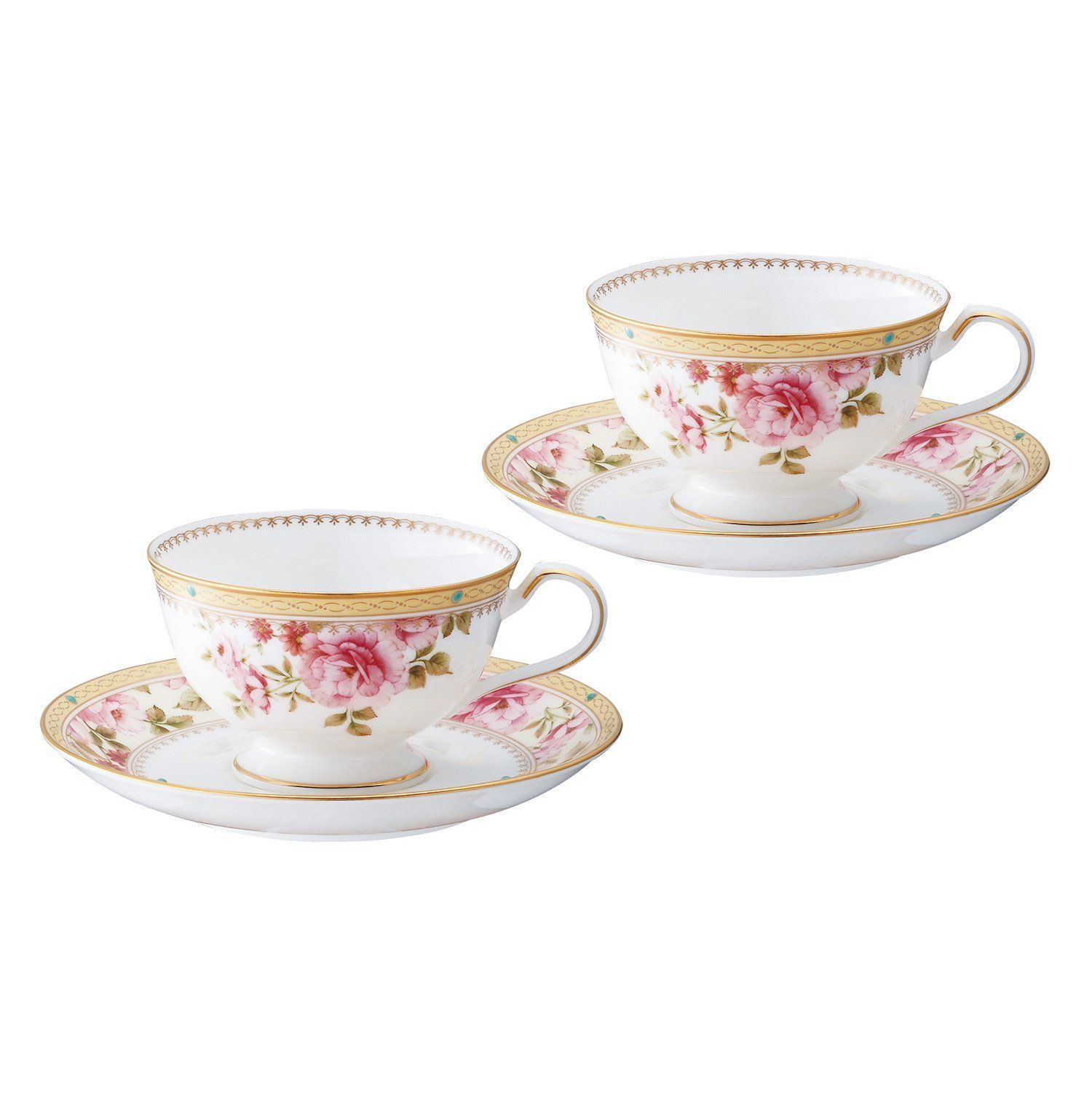 Noritake ノリタケ カップ - ソーサー ペアセット コーヒー ティー 兼用 190cc ハートフォード 2客 ボーンチャイナ P97221|4861