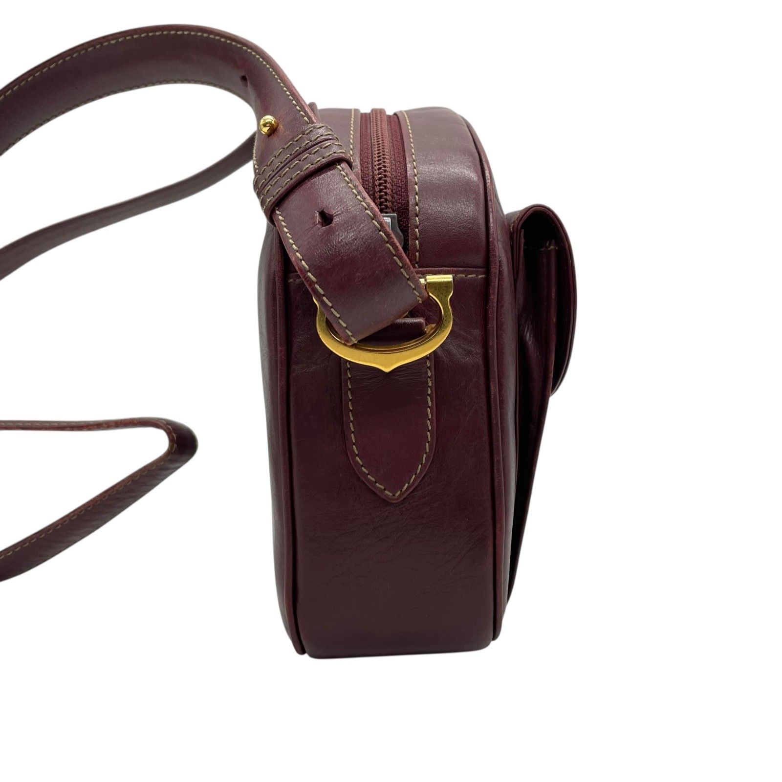 美品 Cartier カルティエ マストライン ショルダーバッグ 赤