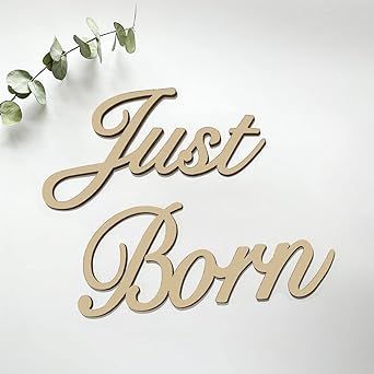 在庫処分】ニューボーンフォト 新生児Just Born 月齢フォト ウッドレター 出産祝い マンスリーバナー 撮影小物 撮影アイテム 木製 レターバナー  ベビー グッズ メルカリ