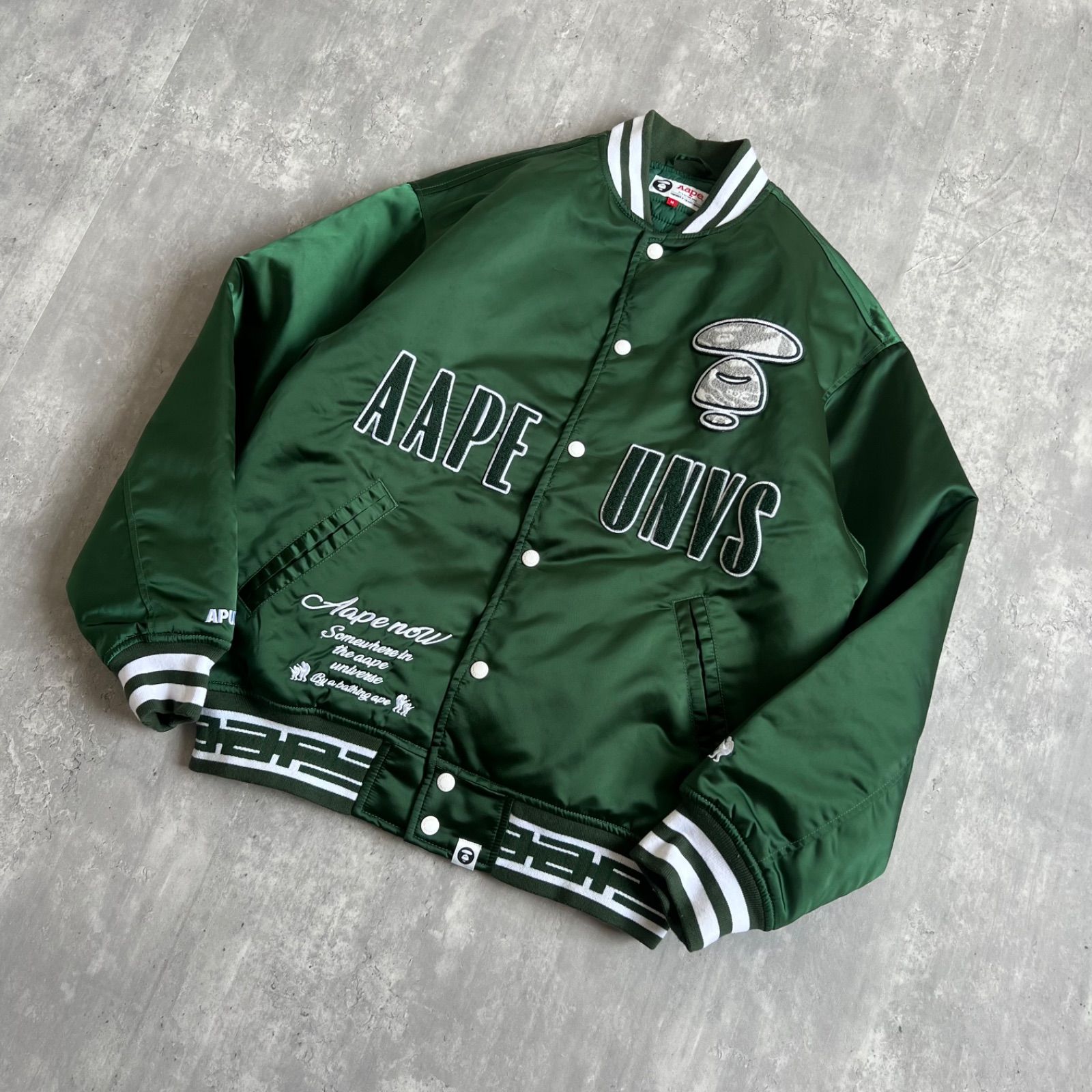 AAPE BY A BATHING APE アベイシングエイプ UNIVERCE サテンボンバー