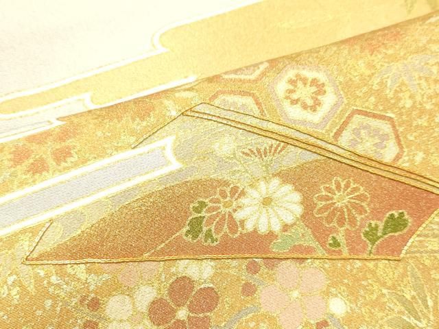 訪問着 中国美術刺繍工芸士 蒋寥 汕頭刺繍 グラデーション 柴色