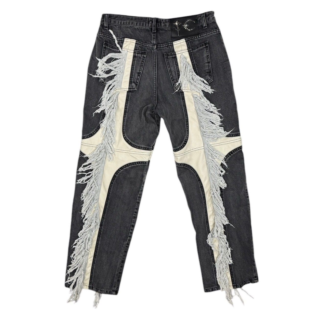 THUG CLUB サグクラブ Mohican Leather Denim Pants モヒカン THUG CLUB サグクラブ Mohican Leather Denim Pants モヒカン