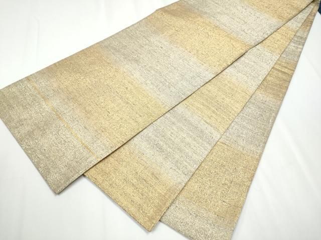 平和屋着物○桝屋高尾 ねん金綴錦 六通柄袋帯 段霞文 正絹 逸品