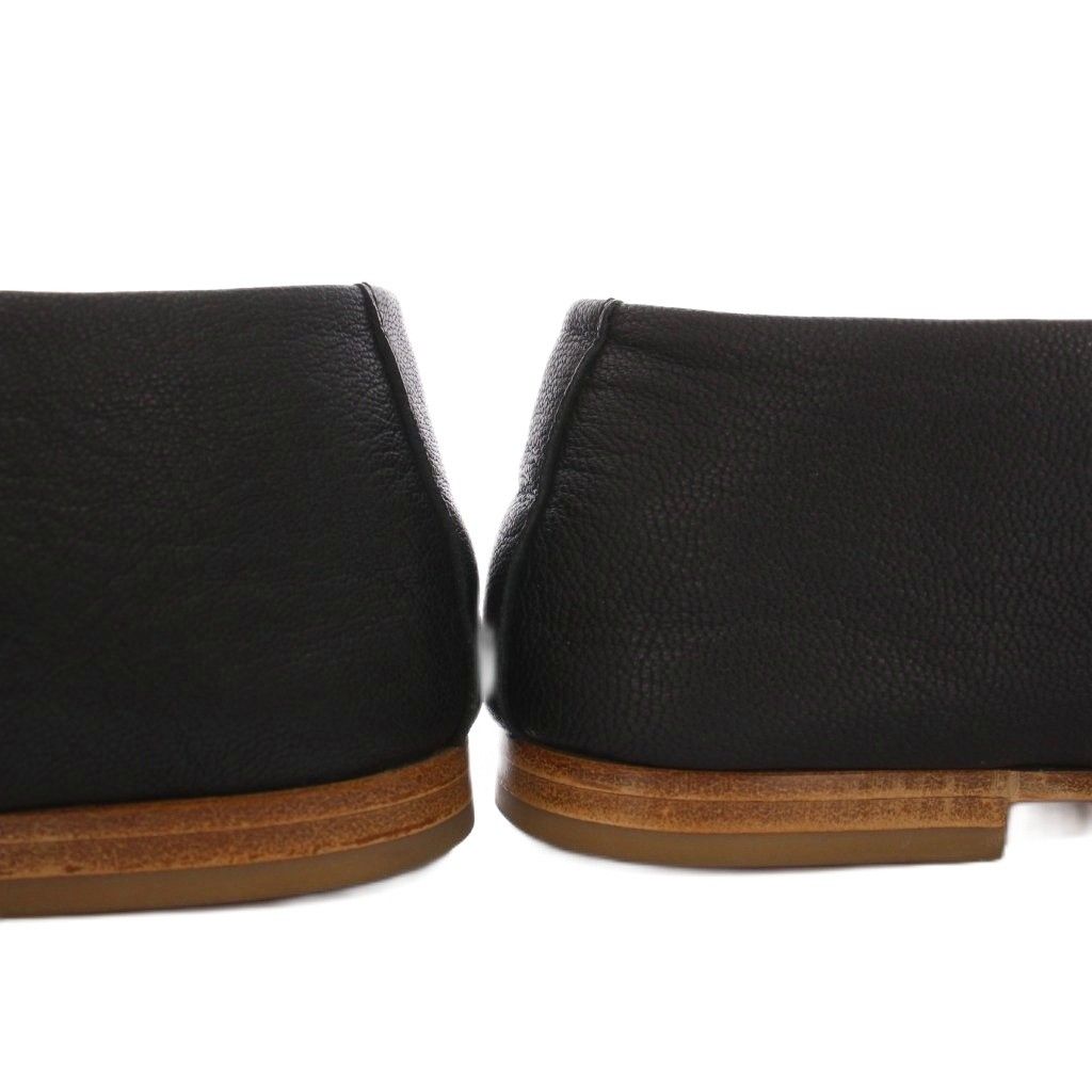 スイ SUI V BALLET バレエシューズ Vカット レザー 4.5 黒 |YM KIN-KAAI_COM