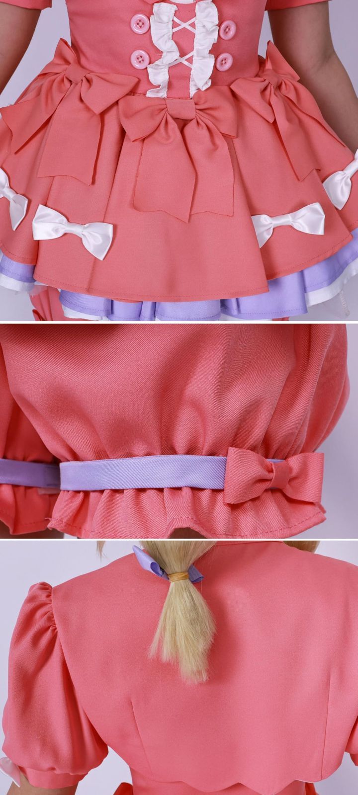 安心感のある ウィッグ付き NanoIchi 第五人格 リリー コスプレ衣装 メガネ付き マイメロディコラボ ウィッグ追加可 アイデンティティv 応援団リリー バイエル 豪華 ハロウィン 親密な