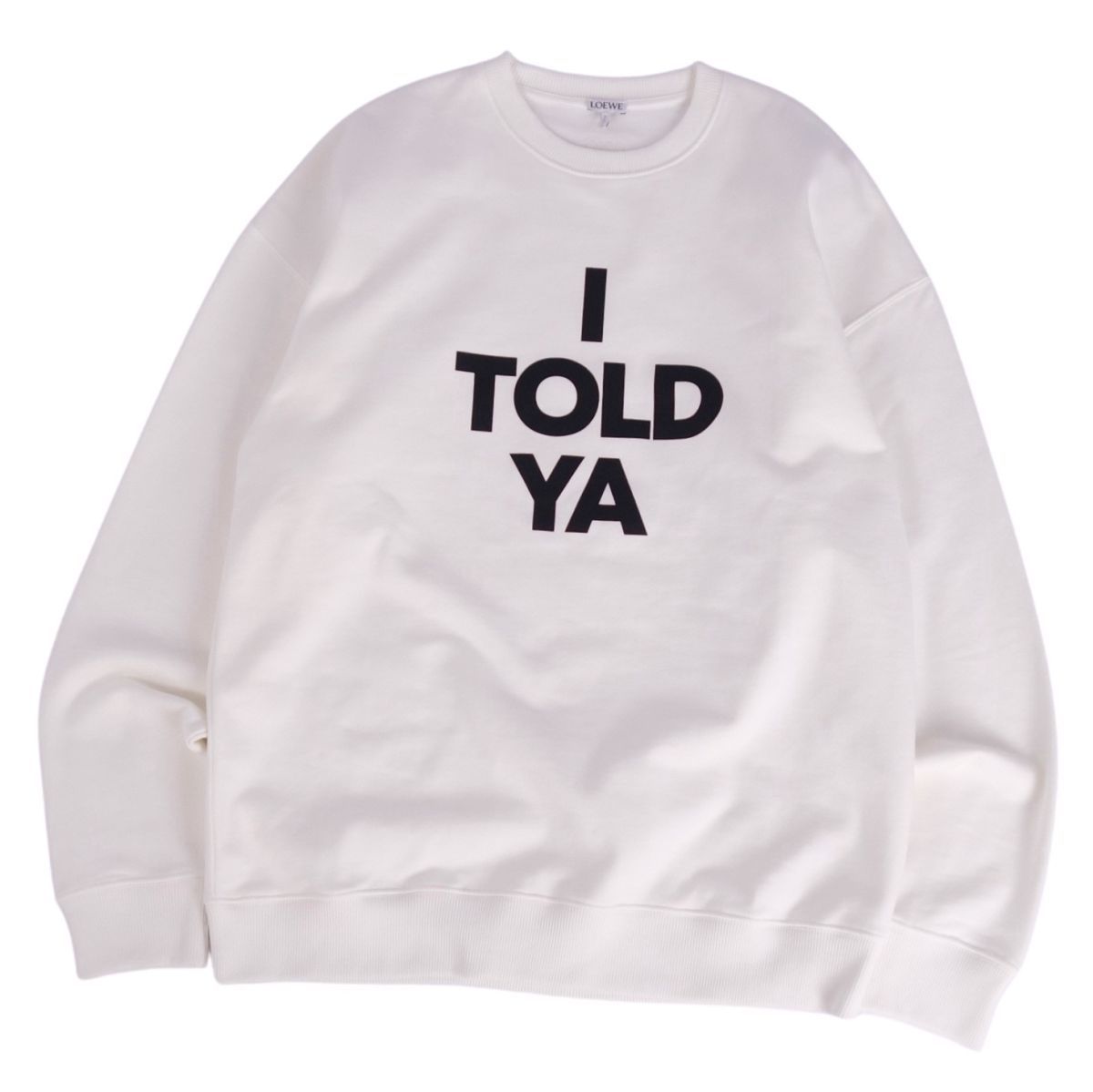 極美品 ロエベ LOEWE スウェット トレーナー I TOLD YA プルオー 