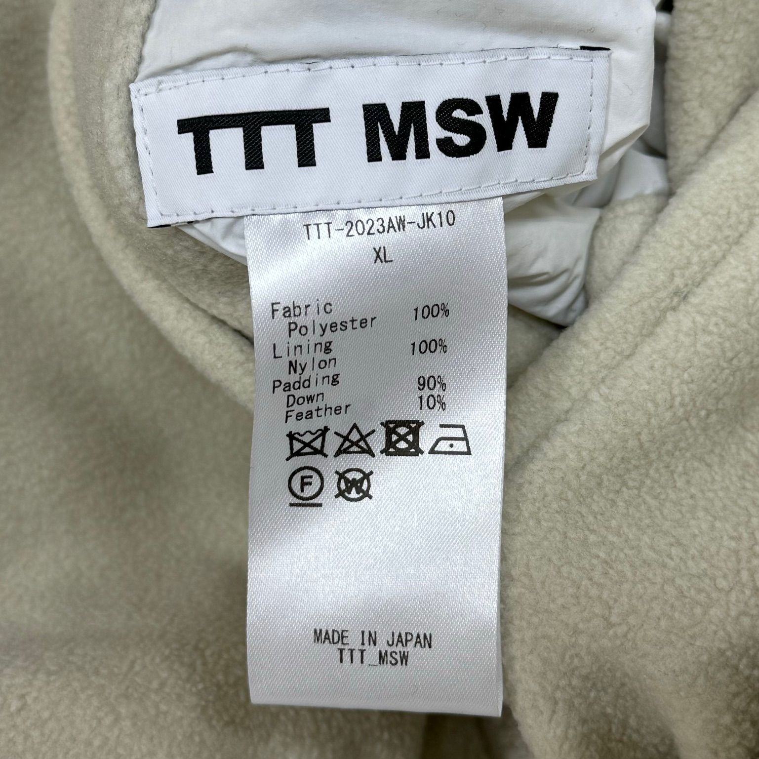 定価132000円 新品 TTT MSW 23AW Down jacket ダウンジャケット 