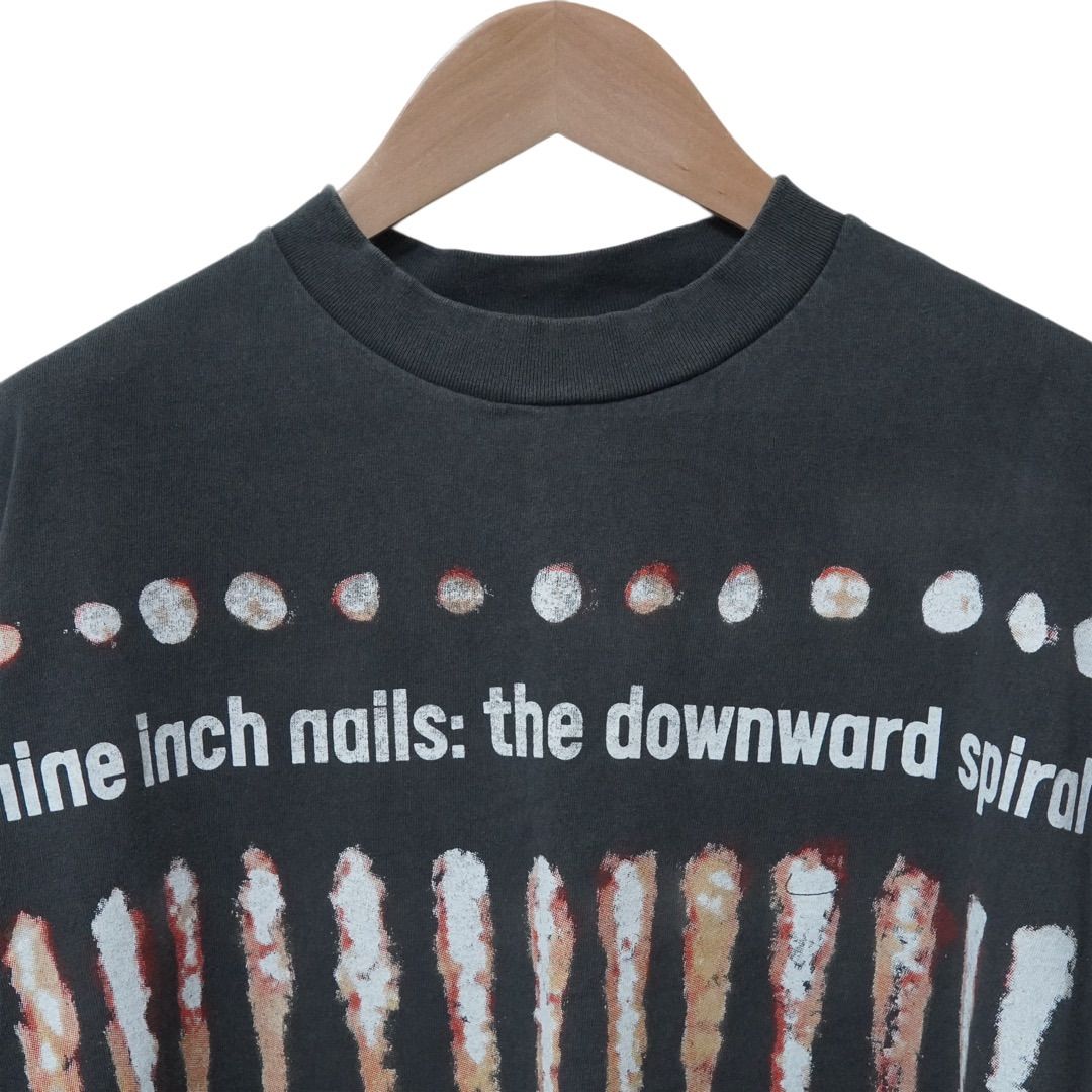 80's 90's vintage オーバーサイズ ミリタリー y2k 変形 ナイン Tシャツ XL ブラック ナインインチネイルズ オニータ