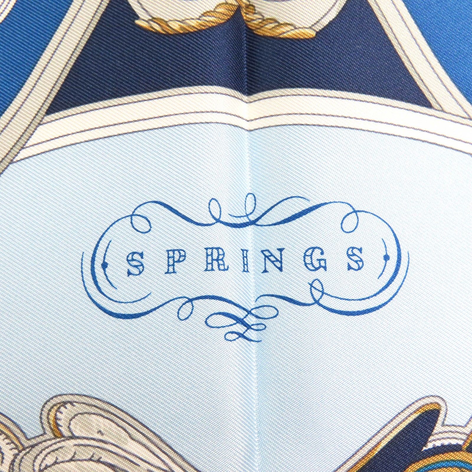 エルメス カレジェアン SPRINGS スプリングス スカーフ カシミヤ
