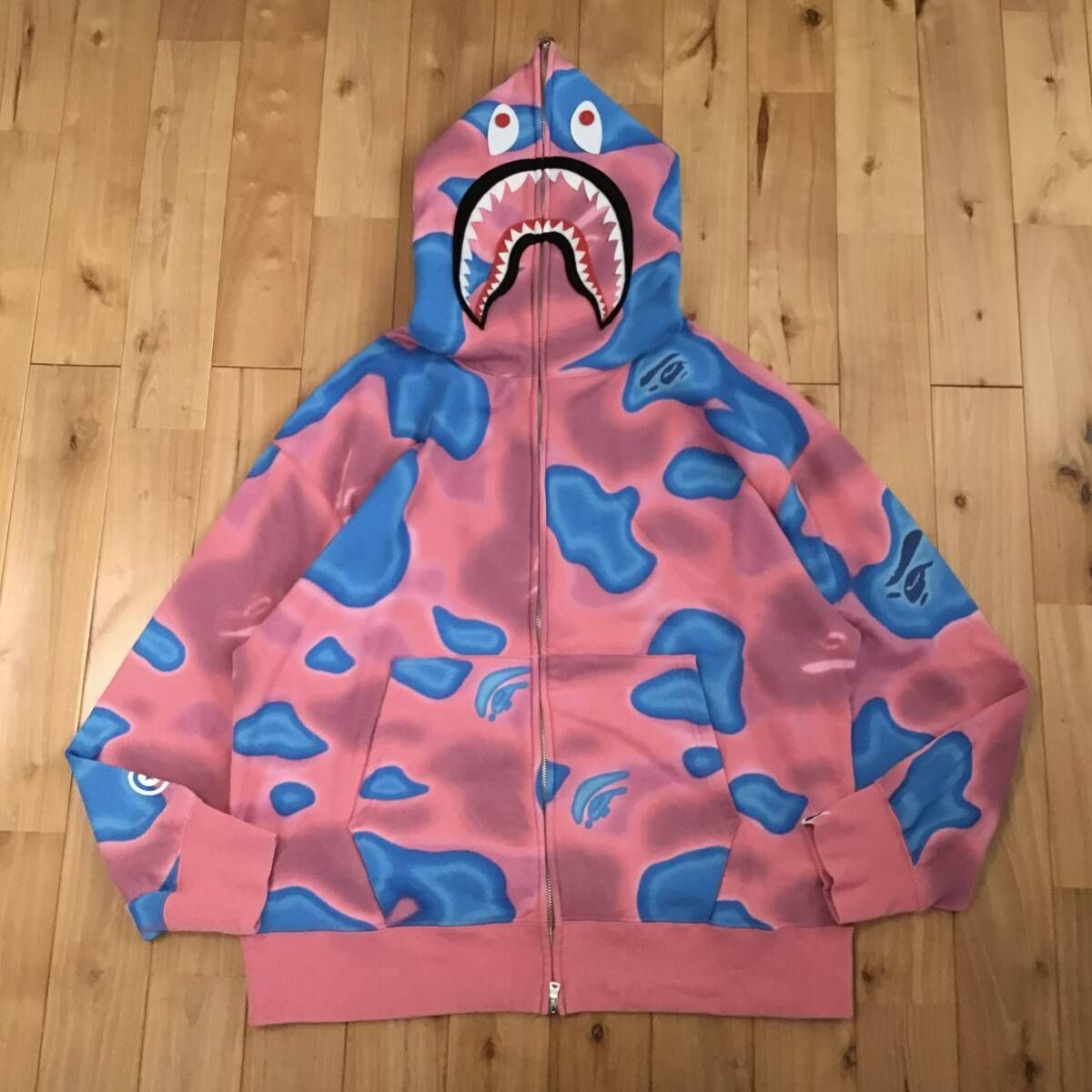 APE BAPE PINK CAMO SHARK HOODIE シャークパーカー BAPE ピンクカモフラ シャークパーカー Lサイズ 楽天市場】A