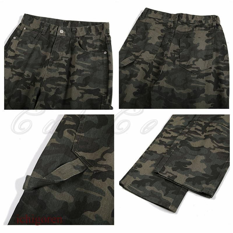 み*き様 迷彩 カーゴパンツ カモフラ ワイドデニム 10XL 大きいサイズ デニムパンツ カーゴパンツ メンズ 迷彩柄 カモフラ かっこいい
