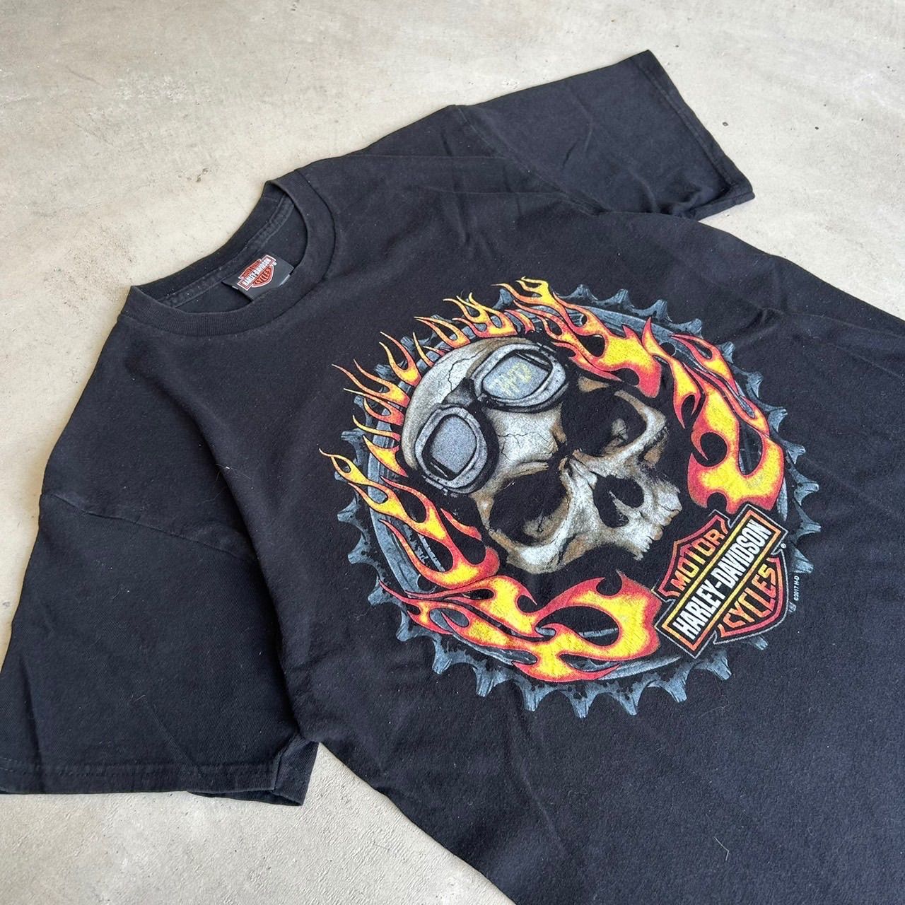 レア Harley-Davidson ハーレーダビッドソン 両面プリント Tシャツ 