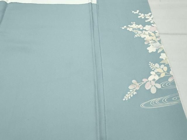 平和屋着物○訪問着 駒刺繍 草花文 暈し染め 金彩 正絹 逸品