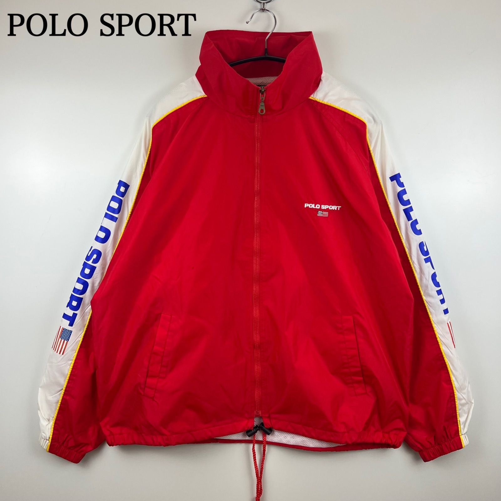 POLO SPORT Ralph Lauren 90s nylon jacket M USA pattern ポロ 